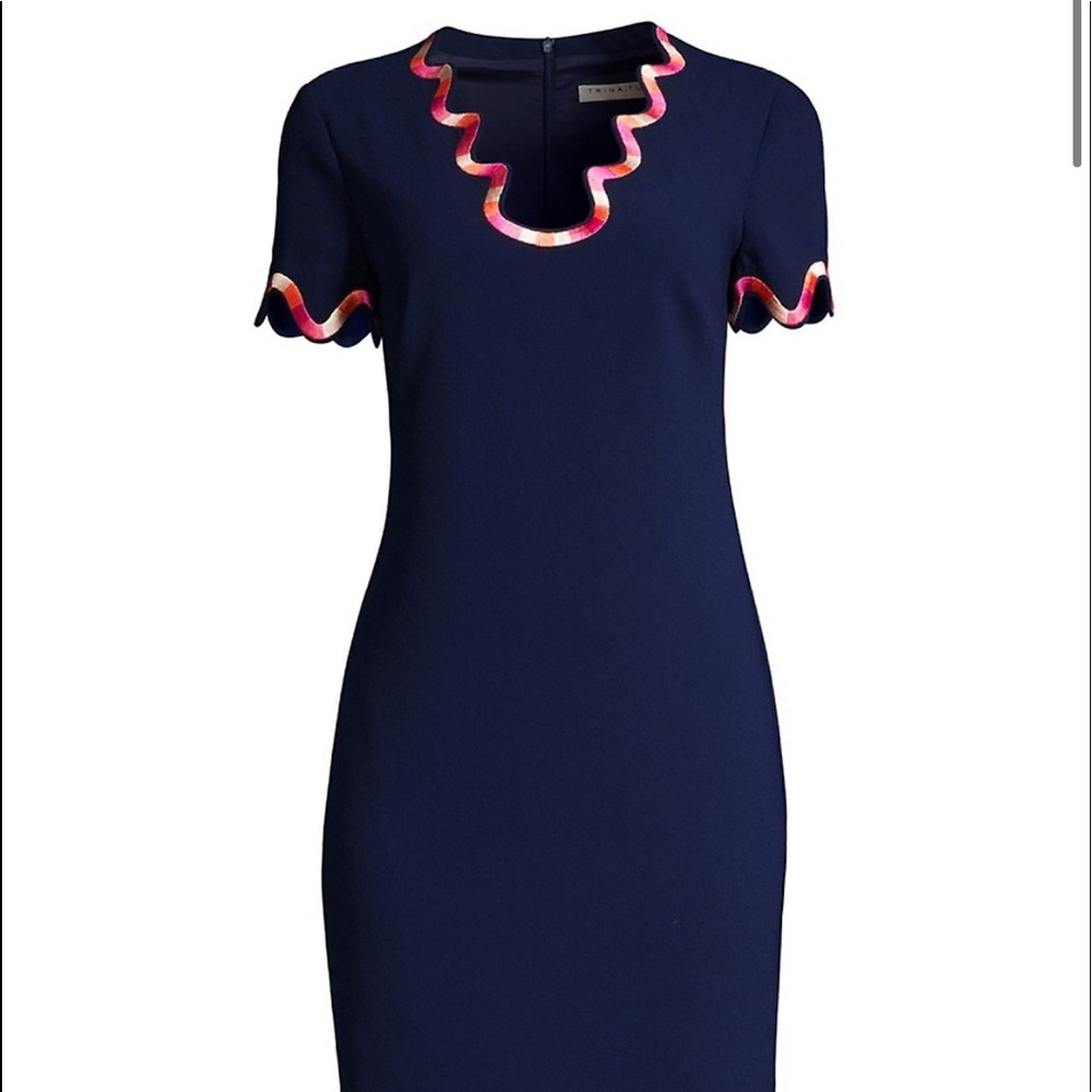 Trina Turk Navy Sheath Dress